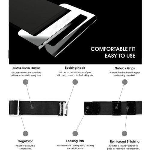 Shirt Stays Suspenders Cintura Camicia Men Braces Women Belt Tuck Shirt Holders Adjustable Near Best Tucked Black Unisex Femme