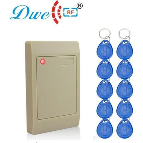 Rf id proximity card readers access control id rfid reader wiegand 26 weigand 34 with 10 tk4100 keyfob tags free