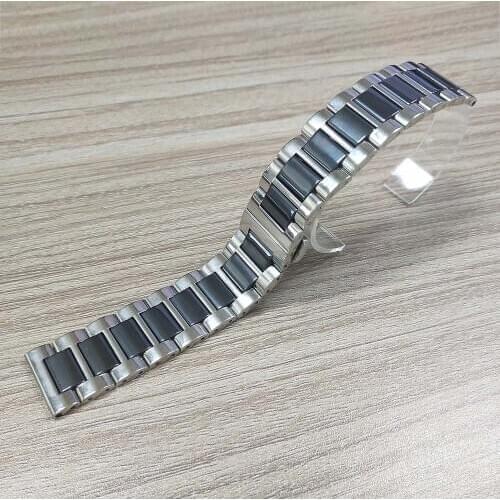 Ceramic + Stainless Steel Strap for Apple Watch Band Series 5 4 3 2 High Quality Replacement Bracelet for iwatch 44/40MM 42/38MM