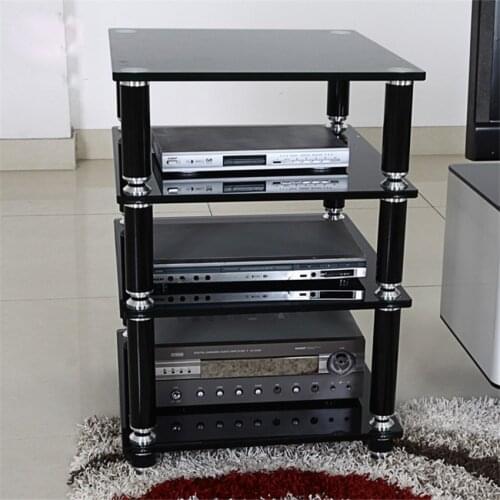 S-008 audio cabinet tempered glass to cabinet speakers power amplifier cabinet theater equipment rack four or five layers