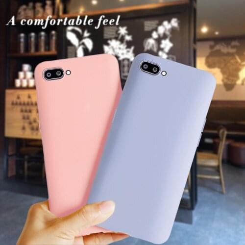 Candy Color Silicone Case For OPPO A3s A5 AX5 A5s AX5s A7 2018 AX7 A7N A9 A5 2020 Matte Soft TPU Back Cover