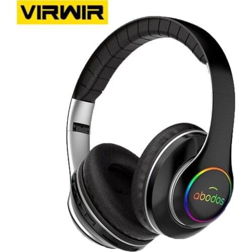 9D HIFI Foldable Wireless Headphone Bluetooth Stereo Headphone Music Headset Support TF Card Headset With Mic For PC Phone Aux