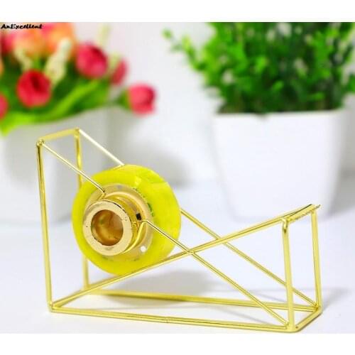 High Quality Metal Tape Dispenser Cutter Tape Holder Storage Organizer Cutter Tape Seat Dispensador Stationery Office Supplies