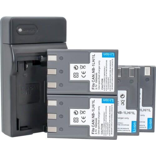4x NB-1L NB-1LH li-ion Battery & USB Charger for Canon IXUS S100/S110/S200/S230/S300/S330/S400/S410/S500/S530/V/V2/V3 PM037