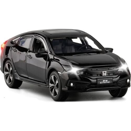 1/32 Honda Civic Model Toy Cars Alloy Diecast Metal Casting Light Sound Car Toys For Children black car