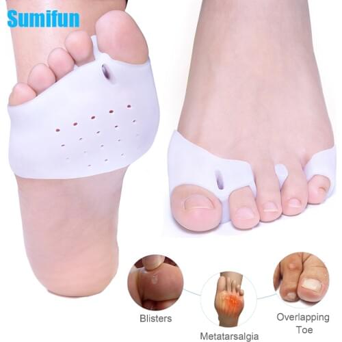 2pcs/pair Forefoot Pads Spreader For Bunion Corns Overlapping Toe Separator Ball of Foot Cushions Hallux Valgus Foot Care Tools