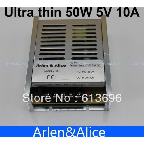 50W 5V 100V-260V INPUT Ultra thin Single Output Switching power supply for LED Strip light