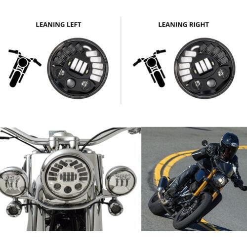 7inch Motorcycle LED Projector DRL Adaptive Headlight For Black and Chrome projecotr LED Headlight 7inch