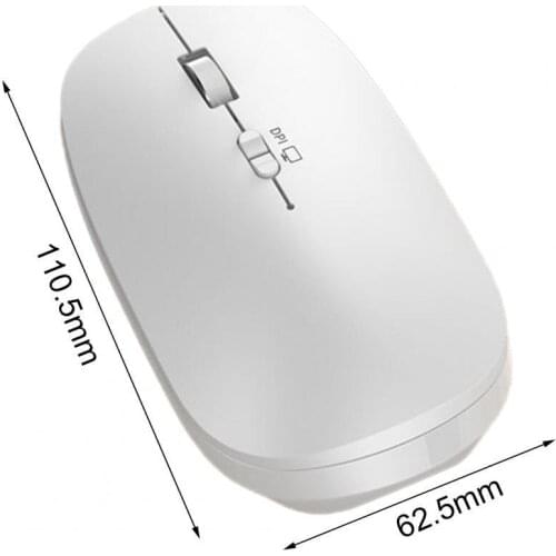 Wireless Mouse Sensitive Low Noise Dual Mode 2.4G 1600DPI Bluetooth Mouse for Notebook