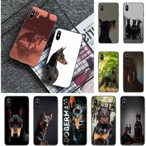 Animal Doberman dog Phone Case for iPhone 11 12 pro MAX MINI XS 8 7 6 6S Plus X 5S SE 2020 XR