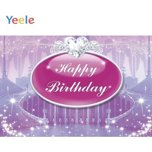 Baby 1st Birthday Party Purple Palace Royal Princess Backdrop Photography Background For Photo Studio Vinyl Photophone Photocall