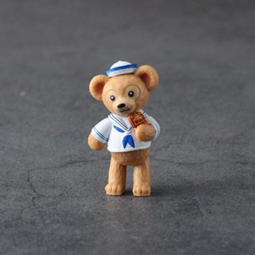Cute Disney Bear Duffy Action Figures Dolls Toy Eating Biscuits Salior Duffy Anime Figures Cake Decoration Model Toys Kids Gifts