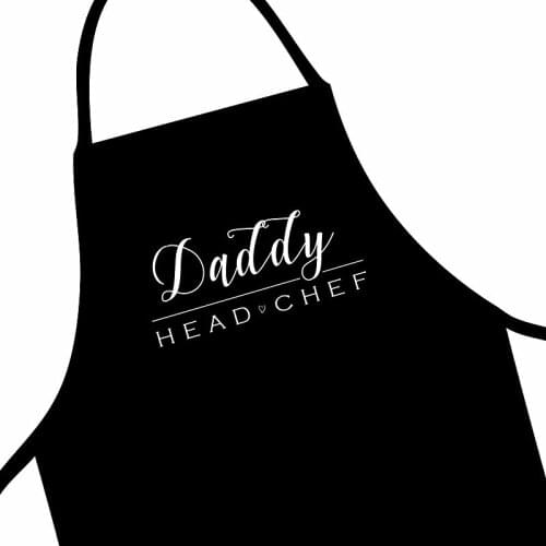 Custom Daddy Head Chef Mens Novelty Apron,Grandad Dad Step,Gift Present Funny,Fathers Day Birthday Christmas BBQ Kitchen For Him