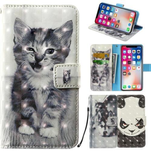 3D flip wallet Leather case For Alcatel Pixi 4 Plus Power 5023F Shine Lite 5080X X1 Flash 2 Fierce XL Go Play Hero 2+ Phone Case