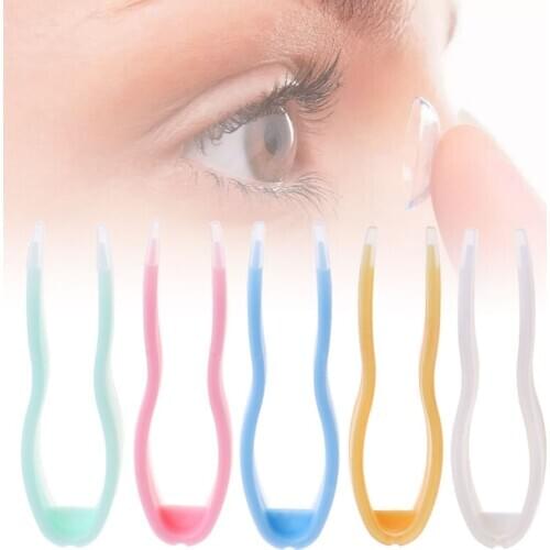 10pcs Contact Lens Tweezers Care Travel Clip Clamp Remover Tool Tips Random Color Kit new
