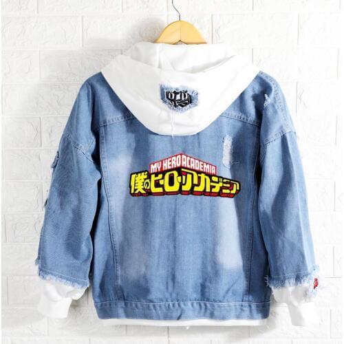 2018 New Boku no Hero Academia hoodie Anime My Hero Academia Todoroki Shoto Coat Men Women Fashion Denim Jacket