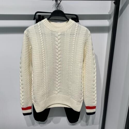 New 2021 Men Luxury Winter gentleman Embroidered Twist stripes Knit Casual Sweaters pullover Asian Plug Size High Drake #051