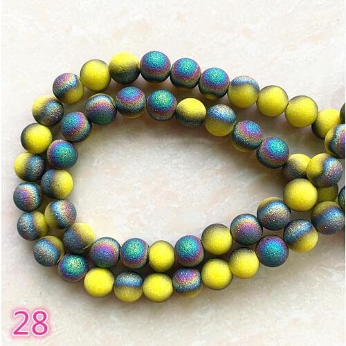 Wholesale 6/8mm Frosted Matt Austrian Crystal Beads High Quality Glass Loose Beads Handmade DIY Jewelry Making For Bracelet #28