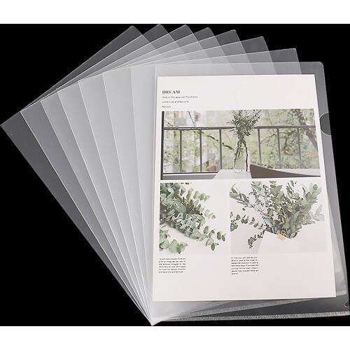30pcs A4 Letter Size Plastic Clear Cut Flush Folder Document Protector for Home School Office Supplies