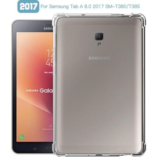 Shockproof Cover For Samsung Galaxy Tab A 8.0 2017 SM-T380 SM-385 8.0 inch Case TPU Silicon Transparent Cover Coque Fundas