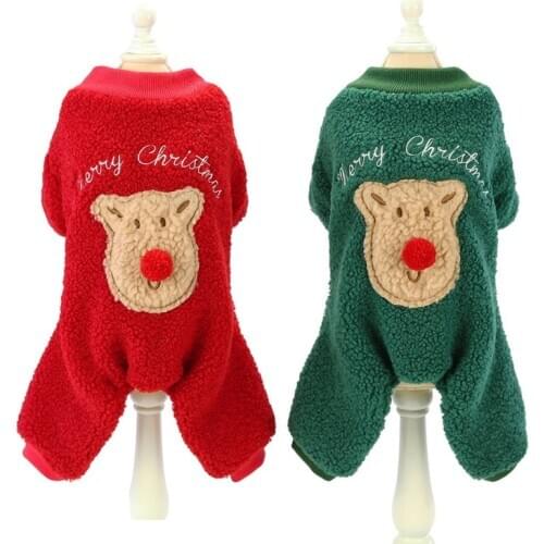 Christmas Dog Jumpsuits Winter Warm Four Legs Pet Dog Jacket Coat Puppy Clothes For Small Medium Dogs Puppy Yorkshire Outfit #2