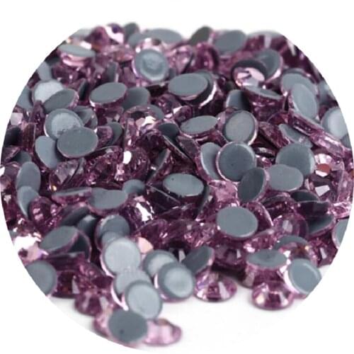 Light pink Crystal Clear Super Bright Glass Hot fix Rhinestones Hight Quality Flatback For Fabric стразы Nail Art Decorations