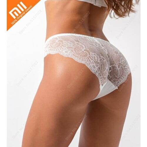 Xiaomi 1 Piece Sexy Briefs Panties Woman Lace Underwear Female Cotton Crotch Underwear for Woman Sexy Lace Briefs Underpants