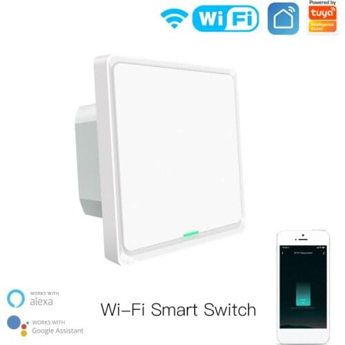 Tuya Smart ZigBee WIFI Switch Zero Fire Push Button Light Timer Switch Smart Life App Voice Control Work With Alexa Google Home