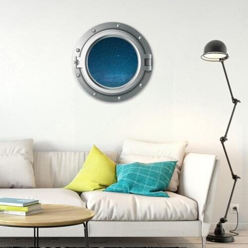 Universe Outer Space Stickers Home Decor Decals 3D Wall PVC Solar System Stickers For Kids Earth Planet Rooms Bathroom Mars I4N3