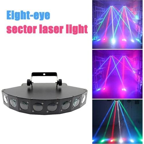 High brightness eight beam scanner fan RGBW laser light beam bar scanner dj club disco light eight eyes LED beam light