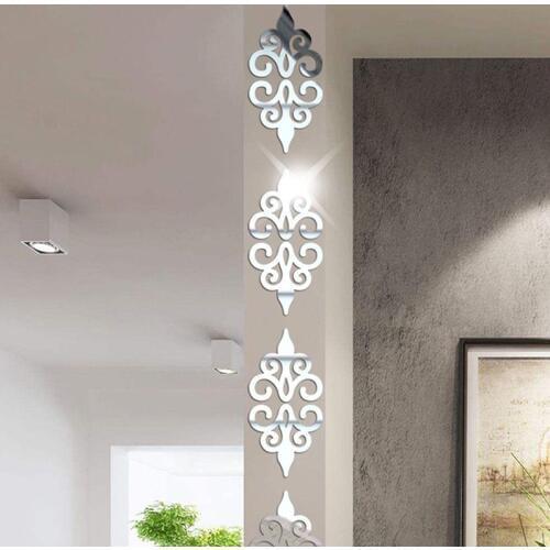 10 Pcs 3d Mirror Wall Stickers Home Decoration Living Room 7*7cm Square Self Adhesive Tiles Decal New Mosaic Porch Poster Wall