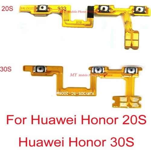 10 PCS Power ON OFF Switch Volume Side Button Key Flex Cable For Huawei Honor 20S / 30S Volume Power Flex Cable Spare Parts