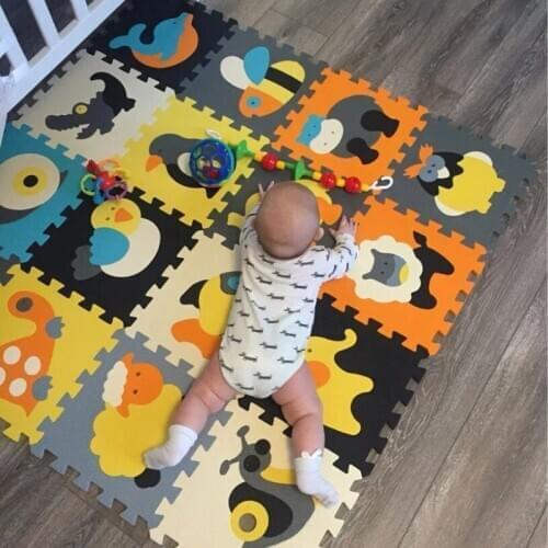 18pcs/set Baby Toys Play Mat Puzzle Mats Playing Carpet Childrens Developing Crawling Rugs Babies Puzzle Four Styles Kids Gifts