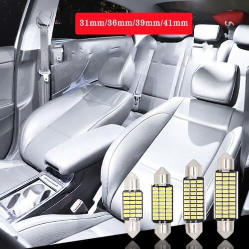 2PCS 31mm 36mm 39mm 41mm LED Bulb Car License Plate Light Reading Lamp