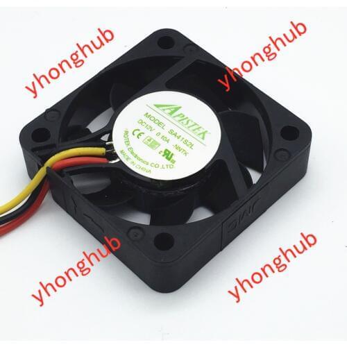 APISTEK SA41S2L DC 12V 0.1A 40x40x10mm 3-wire Server Cooling Fan