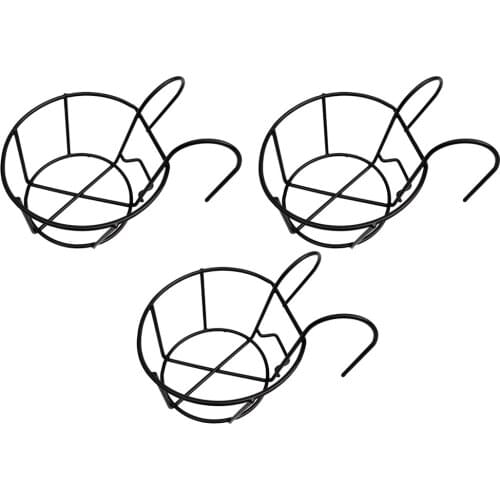 3Pcs Metal Plants Flowerpot Hanging Basket Holder Iron Art Pot Vase Bracket