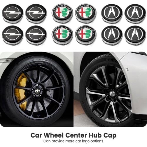 4pcs 56/60mm Car Wheel Center Hub Caps Fiat Badge Cover Stickers For Peugeot 207 307 407 308 607 508 3008 2008 Auto Accessories
