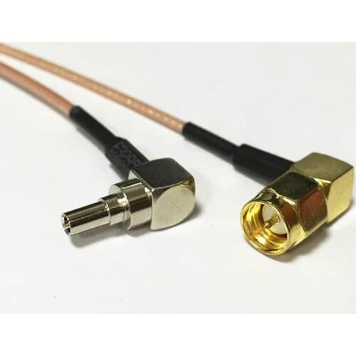 3G antenna cable CRC9 right angle switch SMA male right angle RA pigtail cable RG178 15cm wholesale