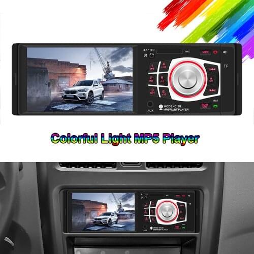 TF USB AUX Support 7 Colors Backlight Auto Accessories 12V 4012B 4.1" Car MP5 Player Audio Radio FM Bluetooth Stereo In-dash