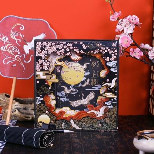 Chinese Style Notebook Gift Set Exquisite Diary Luminous String Light Box Weekly Planner With Sticker Tape Lovers Birthday Gift