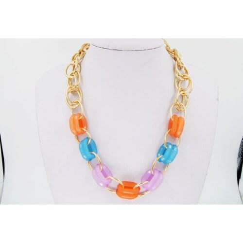 Fashion Explosion Color Simple Personality Collarbone Chain Net Red Necklace Womens Accessories