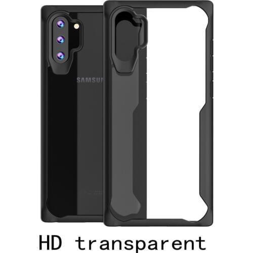 For Samsung Galaxy Note 10 Case Soft Silicone+Transparent PC Armor Protect Back cover Cases for samsung note 10 plus note10 pro