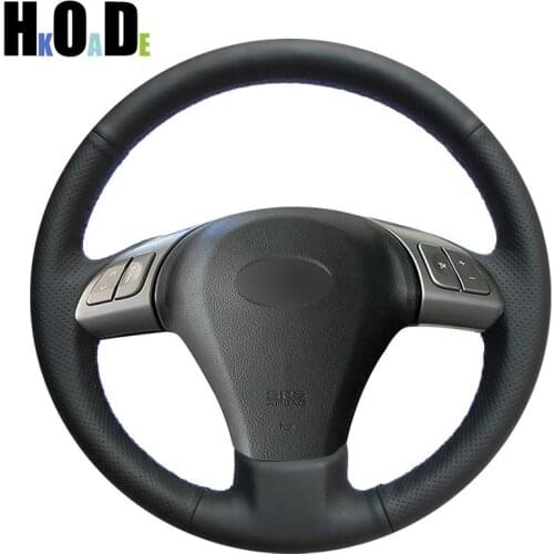 Black Artificial Leather DIY Hand-stitched Car Steering Wheel Cover for Subaru B9 Tribeca 2006-2007 Tribeca 2014