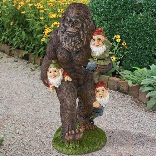 Colorful Gorilla Dwarf Shaped DIY Statue Non-slip Free-standing Resin Sculpture for Home Decoration
