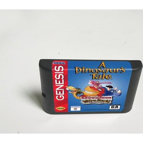 A Dinosaurs Tale 16 Bit MD Game Card for Sega Megadrive Genesis Video Game Console Cartridge
