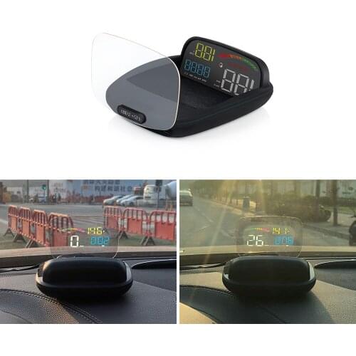 Head Up Display Car Electronics Accessories Projection On Windshield Digital GPS Speedometer Gauges HUD OBD2 Compatible for Car