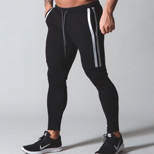 Joggers Pants Men New Cotton Sports Pants Sweatpants Men Skinny Fit Streetwear Stripe Trousers Men Fashion Pants 2021