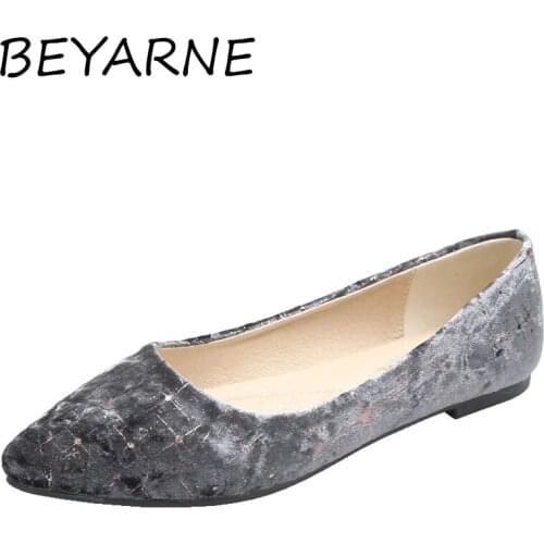 BEYARNE Pointed Toe Moccasin Shoes Shallow Mouth Female Footwear Soft Women Autumn Casual Sneaker Moccasins Boat Dress New Fall