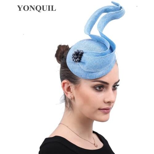 Imitation Sinamay Derby Party Chapeau Ladies Fashion Fascinators Fedora Hair Accessories Bridal Wedding Occasion Church Headwear