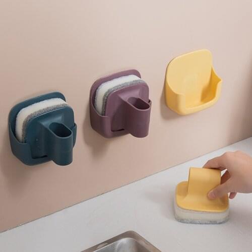 Sponge cleaning tools sponge dishwashing brush kitchen wall mounted with handle pan cleaning brush oil cleaning brush